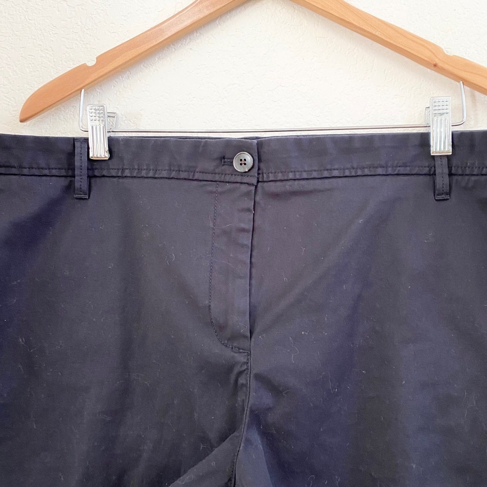 TALBOTS Relaxed Chino Shorts Navy Blue Size 22WP 16 Inch Length - Picture 4 of 11